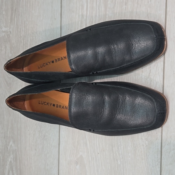 Lucky Brand Women Canyen Black Leather Loafers Slip On Shoes Sz 7M - Picture 3 of 12